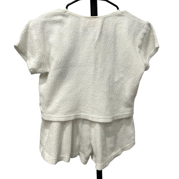 Vintage Cache White Terry Cloth Embroidered Eagle Stars Lounge Set Size S Y2K - Picture 2 of 13